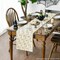 Beige Ghost Soft Plush Faux Fur Jacquard Halloween Table Runner